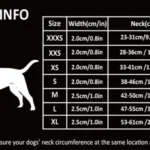 Guide taille Collier Chien Waterproof PVC