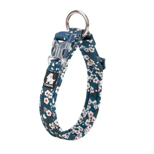 Bleu - Fleur blanche