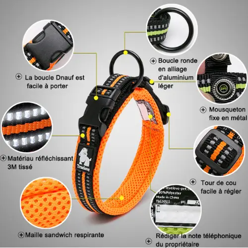 Collier pour chien en Mesh Truelove : confortable et respirant Collier pour petit chien et grand chien - tous les modèles