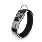 Collier chien Truelove rembourré gris en tissu Cordura durable