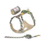 Ensemble harnais et laisse TrueLove coloris vert Pesto