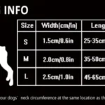 Guide des taille Collier pour chien Truelove Flux