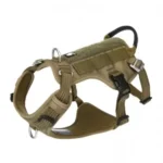 Harnais de style militaire vert armée pour chien de travail et randonnée