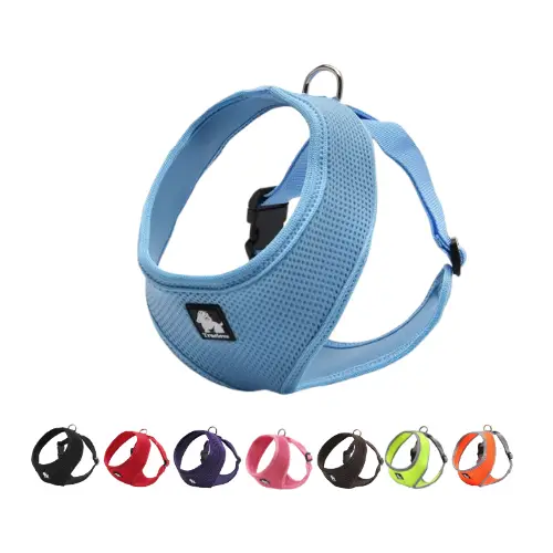 Harnais confort en mesh pour chien Truelove : Légèreté et respirabilité pour des balades sereines Harnais confort en mesh pour chien Truelove TLH1911 bleu ciel avec anneau en D
