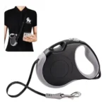 Laisse enrouleur pour chien Truelove - Mains Libre - noir