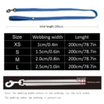 Laisse pour chien 200cm Walk Plus - guide des tailles