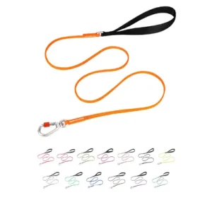 Laisse pour chien légère réfléchissante - Vue de face