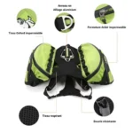 Harnais sac à dos pour chien - vue de dos