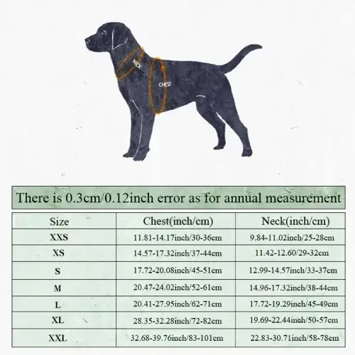 Gilet rafraîchissant pour chien : Cooling & Confort Truelove Gilet rafraîchissant pour chien - guide des tailles