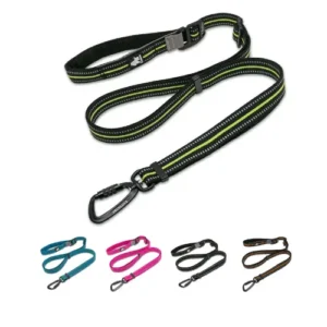 Laisse pour chien Laisse pour chien réglable 110-200cm Climb - Vue de face avec poignée rembourrée