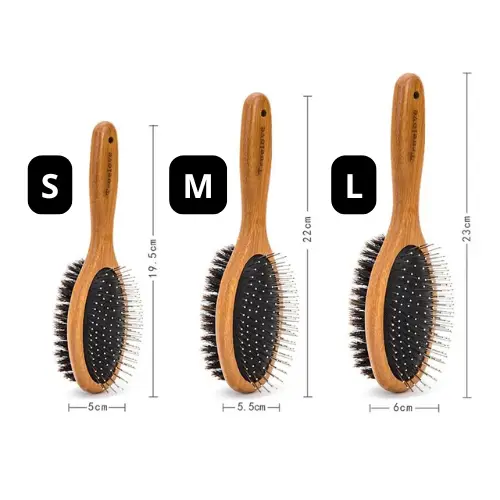 Brosse double face chien – Démêlante & anti-poils morts Truelove Brosses Truelove disponibles en différentes tailles, adaptées à tous les types de pelage pour un toilettage personnalisé.