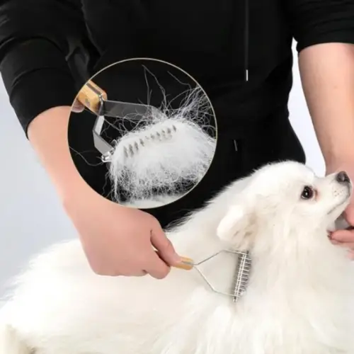 Brosse pour Chien Poils Morts Bambou Brosse pour Chien Poils Morts Bambou