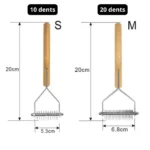 Brosse pour Chien Poils Morts Bambou
