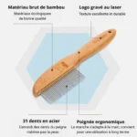 Peigne Bambou Truelove Massage