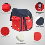 Infographie des caractéristiques techniques du sac à dos transport chien multifonction TrueLove.