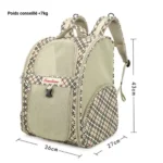 Tableau des dimensions pour choisir le sac à dos adapté à la taille de votre petit chien ou de votre chat