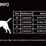 Tableau des mesures pour ajuster correctement le collier TrueLove TLC5411 au cou de votre chat