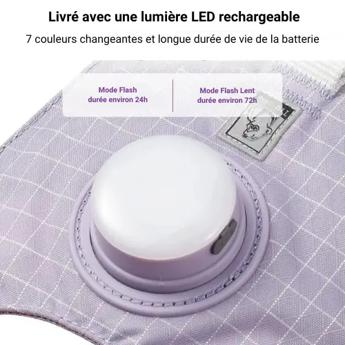 Harnais pour chien LED Truelove : Sécurité nocturne et suivi GPS Harnais LED anti traction