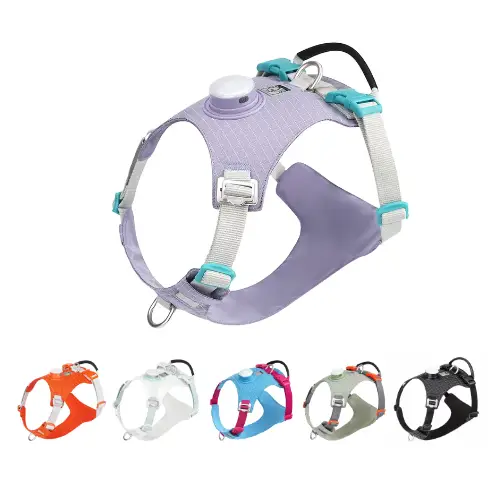 Harnais pour chien LED Truelove : Sécurité nocturne et suivi GPS Harnais pour chien LED - Vue de côté