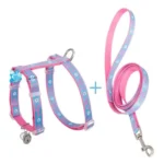 Harnais et laisse pour chat Truelove TLH3912 coloris bleu ciel avec clochette réfléchissante