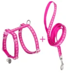 Ensemble complet harnais et laisse pour chat Truelove TLH3912 rose pour chaton et chat adulte