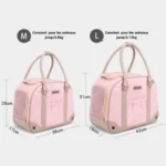 Tableau des tailles pour choisir votre sac de transport chien simili cuir luxe selon la morphologie de votre compagnon