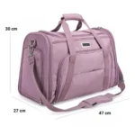 Dimensions du sac bandoulière chien et chat voiture : Longueur 47cm, Largeur 27cm, Hauteur 30cm.