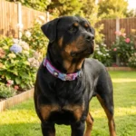 Collier pour chien Truelove Flex Plus porté par un rotweiller