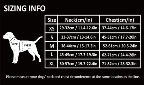 Harnais de sécurité auto pour chien : Protection & Confort Truelove Harnais de sécurité auto pour chien guide des tailles