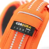 Étiquette de certification tissu Cordura Étiquette d'authenticité du tissu Cordura sur le harnais robuste orange pour grand chien