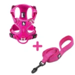 Ensemble Harnais Country Plus + Laisse Walk - rose