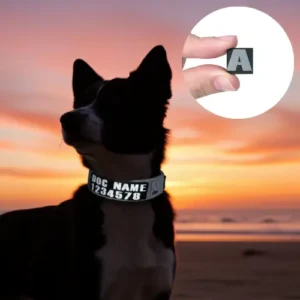 Patch velcro harnais chien réfléchissant TrueLove argenté