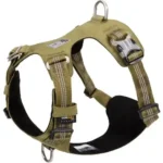 Harnais léger et anti-traction pour chien Colorado Plus coloris vert kaki.
